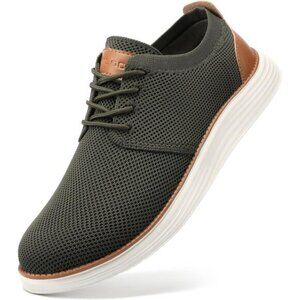 ⚡VILOCY Men's Army Green Fashion Business Comfortable Breathable Dress Sneaker